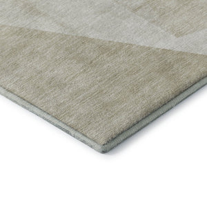 HomeRoots 10' X 14' Beige and Ivory Geometric Area Rug - Washable, UV Protected, Durable for Homes with Kids & Pets 657479