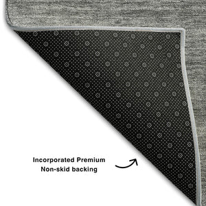 HomeRoots 8' X 10' Stylish Teal Gray Ivory Geometric Area Rug - Washable, Durable, UV Protected for High Traffic 657489