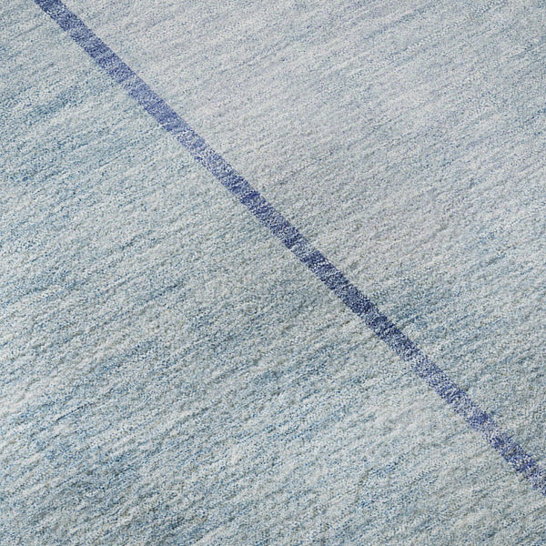 HomeRoots 10' X 14' Sky Blue & Gray Geometric Washable Area Rug - Durable, Stylish, UV Protected for Family Life 657503
