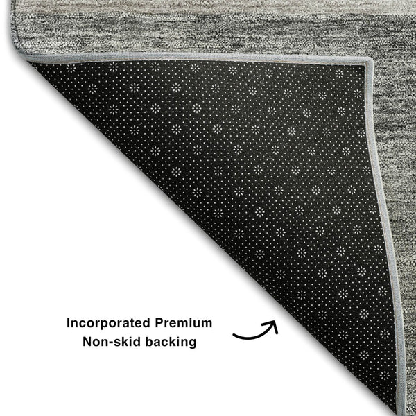 HomeRoots 9' X 12' Taupe and Gray Geometric Washable Area Rug - Durable, UV-Protected for Modern Spaces 657508