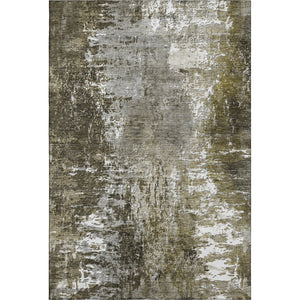 HomeRoots 8' X 10' Taupe and Ivory Abstract Washable Area Rug with Stain Resistance & UV Protection Features 657531