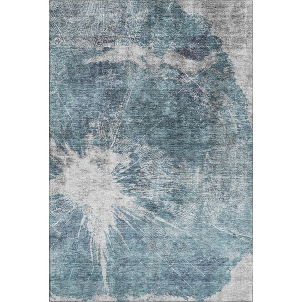 HomeRoots 10' X 14' Teal and Ivory Abstract Area Rug - Durable, Stain-Resistant, UV Protected for High-Traffic Homes 657563