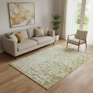 HomeRoots 5' X 8' Taupe and Ivory Abstract Area Rug - Washable, UV Protected, Perfect for High-Traffic Spaces! 657601