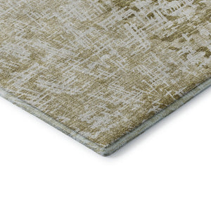 HomeRoots 8' X 10' Taupe And Ivory Abstract Rug - Washable, UV-Protected, Durable, Stylish for Busy Homes! 657603