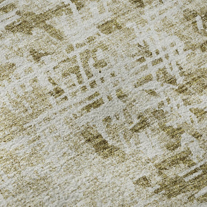HomeRoots 8' X 10' Taupe And Ivory Abstract Rug - Washable, UV-Protected, Durable, Stylish for Busy Homes! 657603