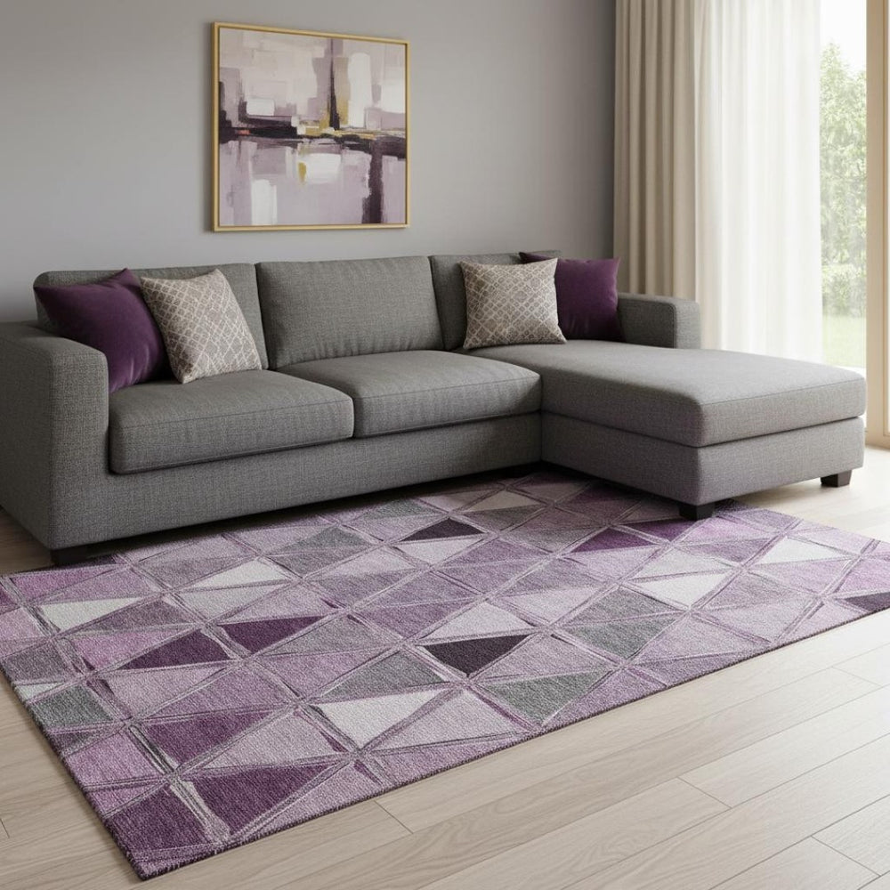 HomeRoots 9' X 12' Merlot Gray Ivory Geometric Area Rug – Durable, Stain-Resistant, UV-Protected for High Traffic 657646