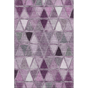 HomeRoots 10' X 14' Merlot Gray Ivory Geometric Area Rug – Durable, Stain-Resistant, UV Protected for Homes 657647