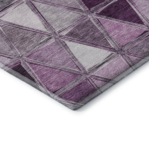 HomeRoots 10' X 14' Merlot Gray Ivory Geometric Area Rug – Durable, Stain-Resistant, UV Protected for Homes 657647