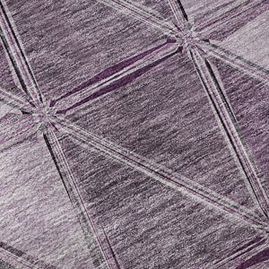 HomeRoots 10' X 14' Merlot Gray Ivory Geometric Area Rug – Durable, Stain-Resistant, UV Protected for Homes 657647