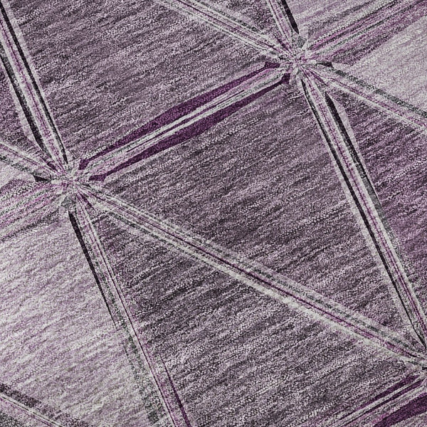 HomeRoots 10' X 14' Merlot Gray Ivory Geometric Area Rug – Durable, Stain-Resistant, UV Protected for Homes 657647