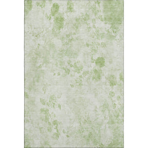 HomeRoots 8' X 10' Elegant Artichoke Green Floral Area Rug - Washable, UV-Protected, Durable for Homes 657687
