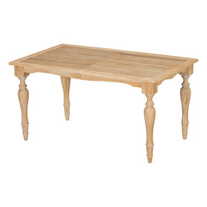 English Elm Topmax Farmhouse Extendable Dining Table Seats 8 Acacia Veneer Turned Leg Design N717P170406A