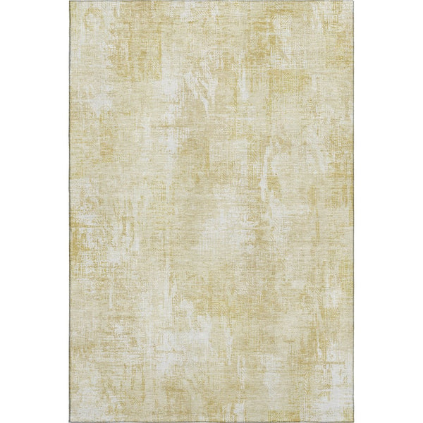 HomeRoots 8' X 10' Beige and Ivory Abstract Washable Area Rug – Durable, Stylish, UV-Protected for Busy Homes 657753
