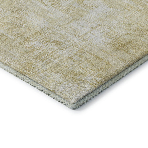 HomeRoots 8' X 10' Beige and Ivory Abstract Washable Area Rug – Durable, Stylish, UV-Protected for Busy Homes 657753