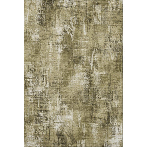 HomeRoots 8' X 10' Brown And Ivory Abstract Area Rug - Washable, UV Protected, Perfect for Busy Homes & Pets 657759