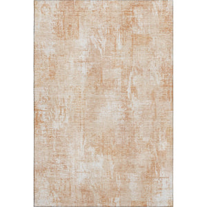 HomeRoots 8' X 10' Coral and Ivory Abstract Area Rug - Soft, Stain-Resistant, UV Protected for Modern Spaces 657765