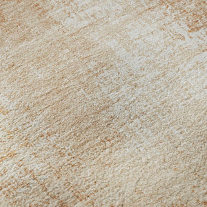 HomeRoots 9' X 12' Coral and Ivory Abstract Area Rug - Washable, UV-Protected, Soft, Stain-Resistant Design 657766