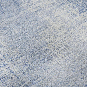 HomeRoots 5' X 8' Sky Blue & Ivory Abstract Area Rug - Washable, UV Protected, Durable Design for Homes 657769