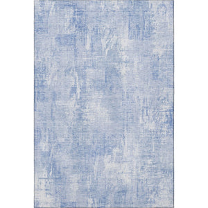 HomeRoots 9' X 12' Sky Blue and Ivory Abstract Washable Area Rug - Modern Design with UV Protection & Easy Care 657772