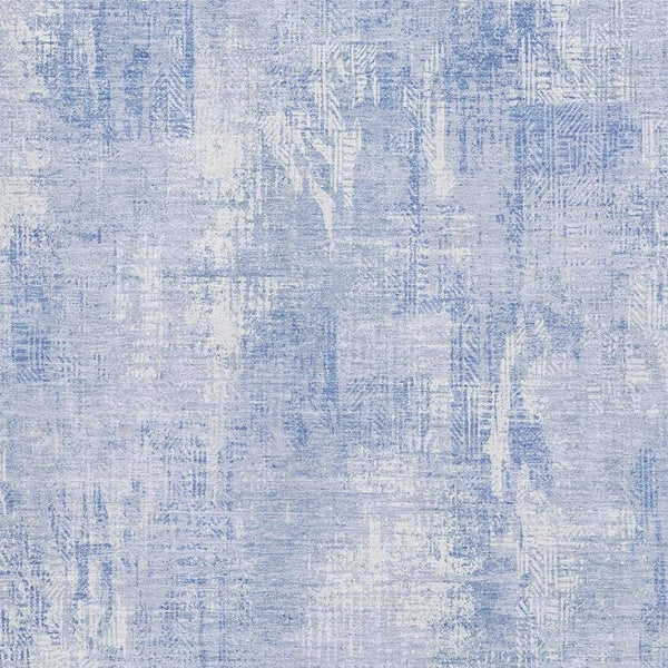 HomeRoots 10' Sky Blue & Ivory Abstract Washable Area Rug - Durable, Stain Resistant, UV Protected Design! 657773