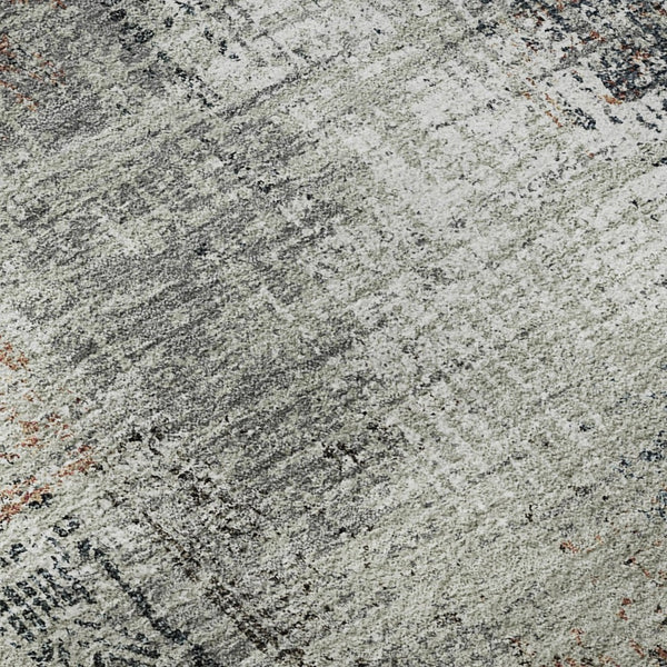 HomeRoots 8' Modern Abstract Washable Round Rug in Taupe, Copper & Beige - Durable, UV Protected & Stylish 657776