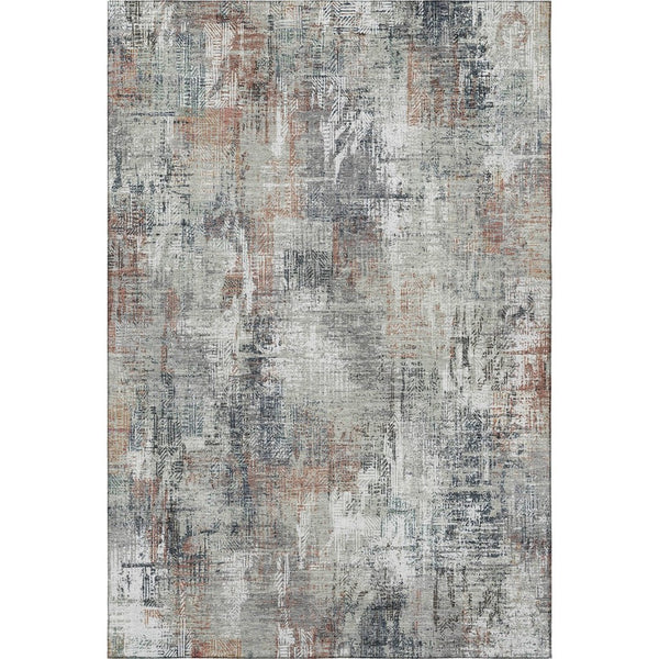 HomeRoots 9' X 12' Taupe-Copper Beige Abstract Area Rug - Washable, UV-Protected, Durable for Busy Homes 657778