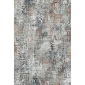 HomeRoots 10' X 14' Washable Abstract Area Rug in Taupe, Copper & Beige – Stain-Resistant with UV Protection! 657779