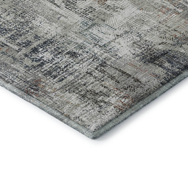 HomeRoots 10' X 14' Washable Abstract Area Rug in Taupe, Copper & Beige – Stain-Resistant with UV Protection! 657779