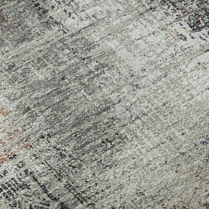 HomeRoots 10' X 14' Washable Abstract Area Rug in Taupe, Copper & Beige – Stain-Resistant with UV Protection! 657779