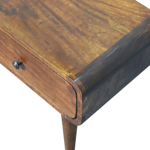 HomeRoots 34" Chestnut Solid Wood Coffee Table with Four Drawers - Timeless, Durable & Stylish Storage Solution 657781