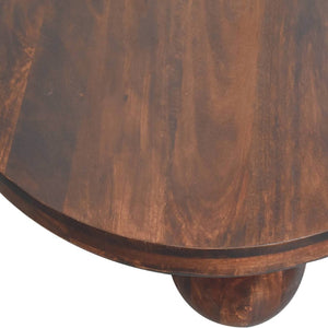 HomeRoots 32" Walnut Solid Wood Round Coffee Table - Timeless Design, Versatile & Handcrafted for Modern Living 657782