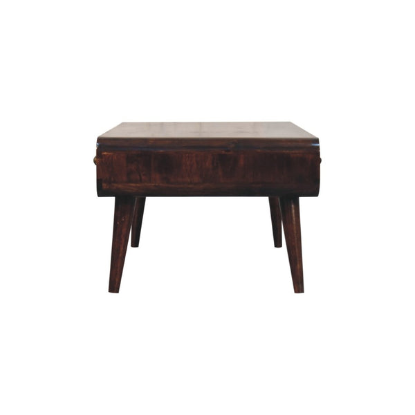HomeRoots 34" Walnut Solid Wood Coffee Table – Timeless Design with 4 Drawers for Stylish Storage & Organization 657786