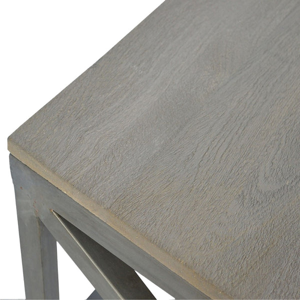 HomeRoots 43" Solid Wood and Iron Coffee Table - Rustic Modern Design for Living, Office, or Bedroom Spaces 657788