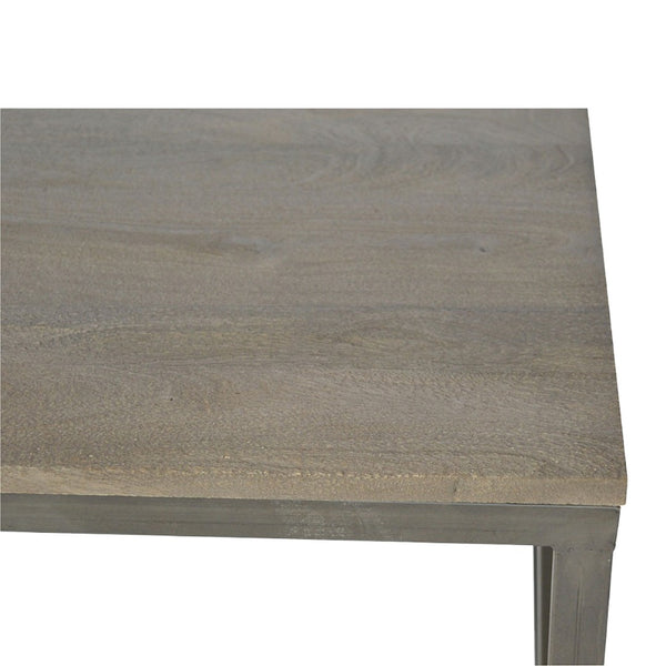 HomeRoots 43" Solid Wood and Iron Coffee Table - Rustic Modern Design for Living, Office, or Bedroom Spaces 657788