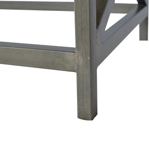 HomeRoots 43" Solid Wood and Iron Coffee Table - Rustic Modern Design for Living, Office, or Bedroom Spaces 657788