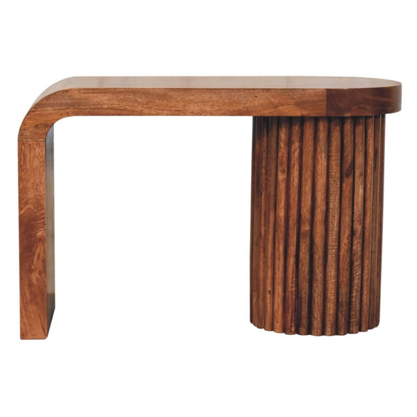 HomeRoots 28" Natural Solid Wood Abstract Coffee Table - Handcrafted Artistry for Modern Living Spaces & Offices 657792