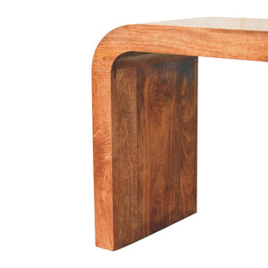 HomeRoots 28" Natural Solid Wood Abstract Coffee Table - Handcrafted Artistry for Modern Living Spaces & Offices 657792