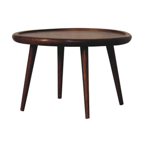 HomeRoots 24" Elegant Chestnut Solid Wood Oval Coffee Table - Handcrafted, Versatile Design for Any Room 657797