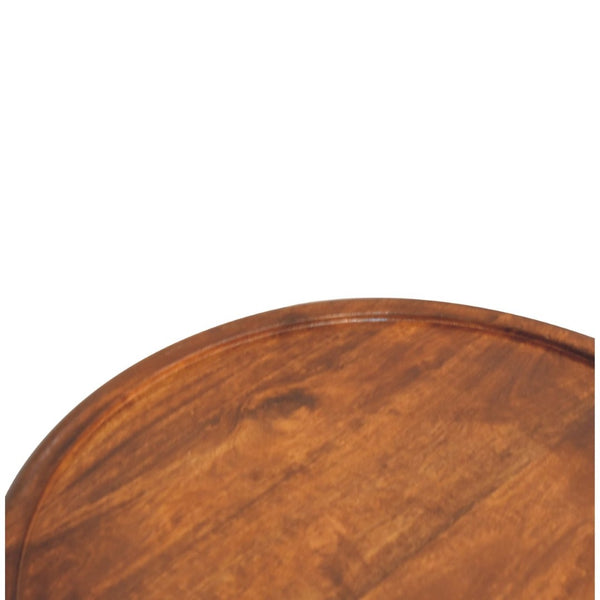 HomeRoots 24" Elegant Chestnut Solid Wood Oval Coffee Table - Handcrafted, Versatile Design for Any Room 657797
