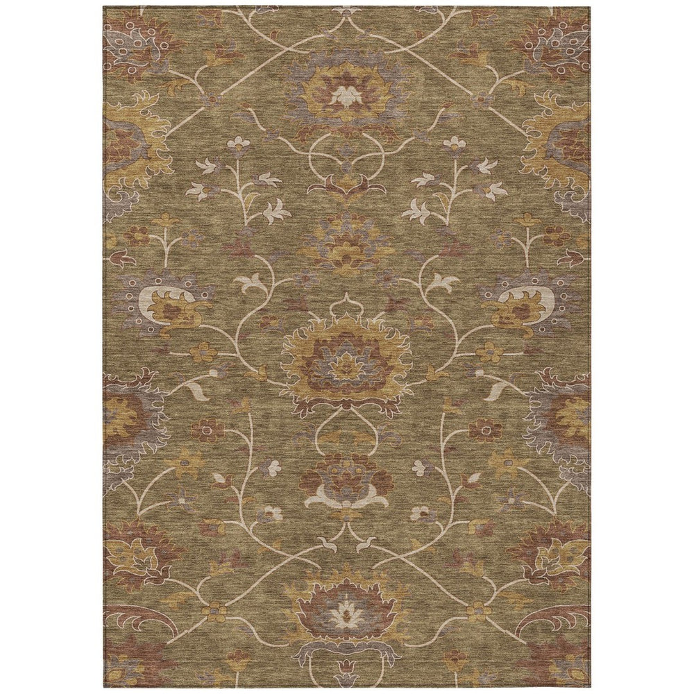 HomeRoots 10' Classic Floral Washable Indoor Outdoor Area Rug - Durable, Stain-Resistant, Charming Design! 657912