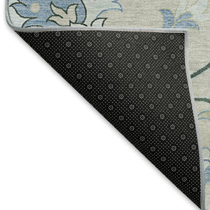 HomeRoots 9' X 12' Elegant Floral Washable Area Rug - Durable, Stain-Resistant Design for Indoor & Outdoor Use 657953