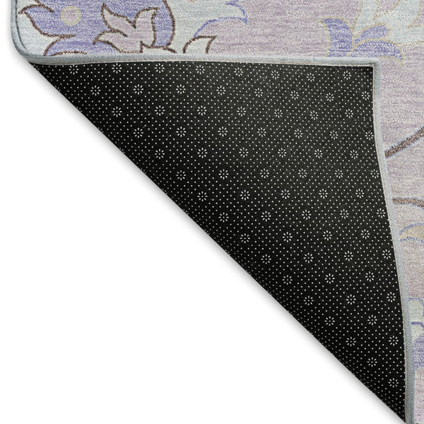 HomeRoots 8' X 10' Elegant Blush Lavender & Beige Floral Washable Area Rug for Indoor & Outdoor Spaces 657958