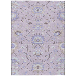 HomeRoots 10' Elegant Blush Lavender & Beige Floral Washable Area Rug for Indoor/Outdoor Spaces, Durable & Stylish 657960