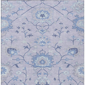 HomeRoots 5' X 8' Lilac Floral Area Rug - Washable, Stain-Resistant, Perfect for Indoor & Outdoor Spaces! 657968