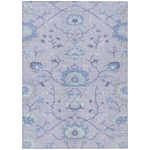 HomeRoots 8' X 10' Elegant Lilac & Ivory Floral Indoor/Outdoor Area Rug – Durable, Washable & Stylish Design! 657970