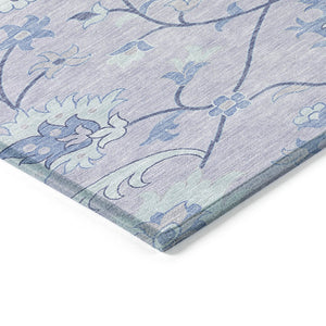 HomeRoots 8' X 10' Elegant Lilac & Ivory Floral Indoor/Outdoor Area Rug – Durable, Washable & Stylish Design! 657970