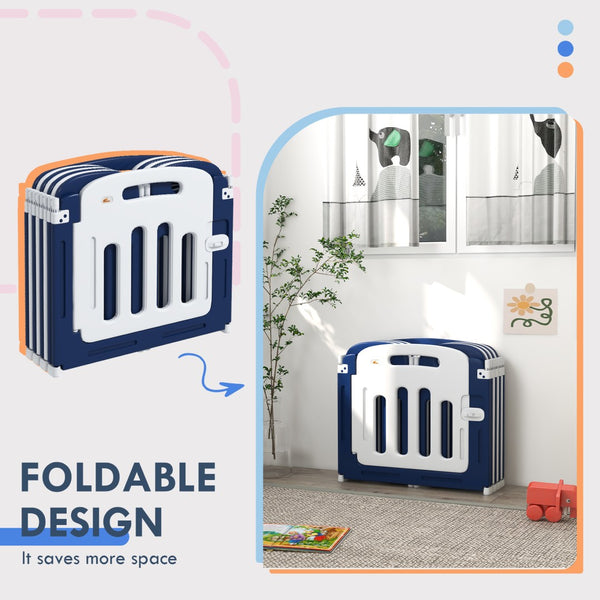 English Elm Qaba Baby Playpen - Versatile 14-Panel Safety Play Yard For Indoor & Outdoor Fun, Foldable & Stable W2225P216986-GIGA