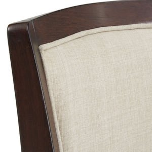 Bentwood Swivel Counter Stool Beige Upholstered Seat Mango Wood Frame