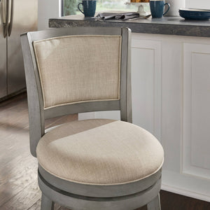 Swivel Counter Stool Upholstered Hardwood Frame for Kitchen and Bar Seating