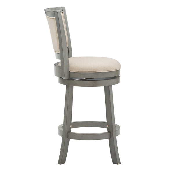 Swivel Counter Stool Upholstered Hardwood Frame for Kitchen and Bar Seating